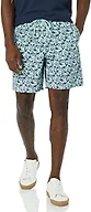 Amazon Essentials Men's 8" Inseam Relaxed-Fit Cotton Drawstring Pull-On Walk Shorts, Summer-Weight, Green Floral, X-Large