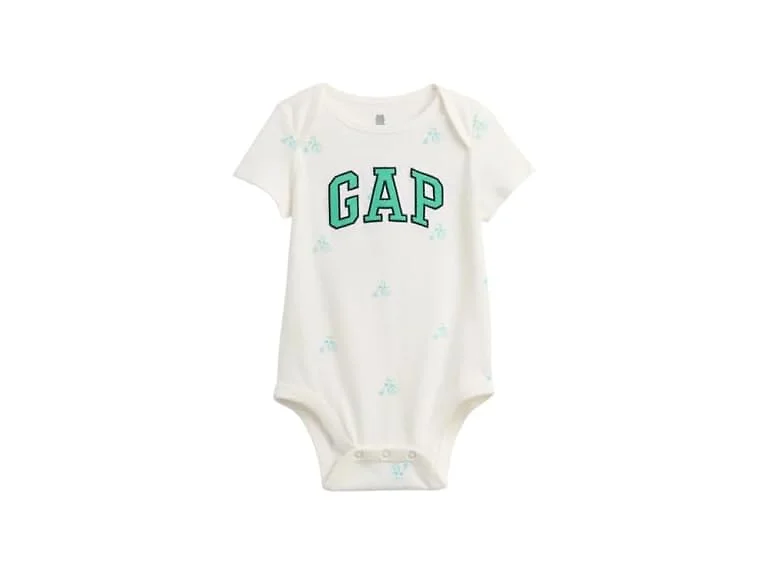 GAP Boys (0-3 MOS) Long Sleeve Logo Bodysuit
