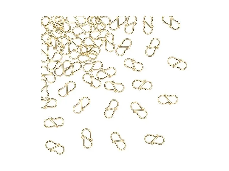 UNICRAFTALE 30pcs Golden S-Hook Clasp 304