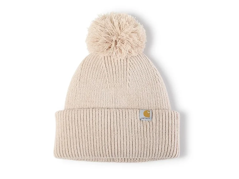 Carhartt Women Knit Pom-Pom Cuffed Beanie