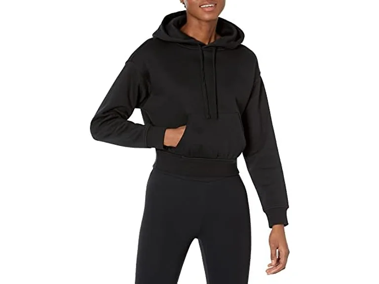 Amazon Essentials Women (4X) Crop Sweatshirt Black