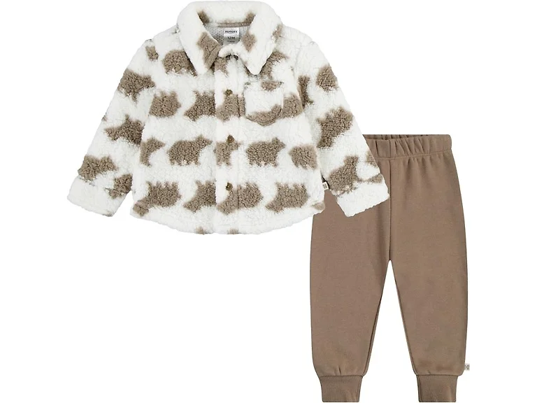 HUGGIES Kids (18 Months) Sherpa Button Pants Brown