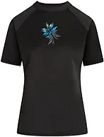 Kanu Surf Women's Marina Upf 50 Short Sleeved Active Rashguard & Workout Top, Gabby Black, Medium