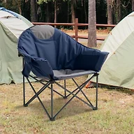 Suptinwear Oversized Moon Saucer Chair 500LBS - Blue & Gray