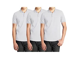 Men's 3-Pack Short Sleeve Pique Polo 