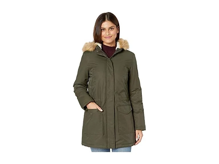 Levi's Coated Cotton Parka with Sherpa