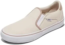 Vans Men's Asher Deluxe Slip-On Shoe, Heavy Canvas Warm Taupe, 7