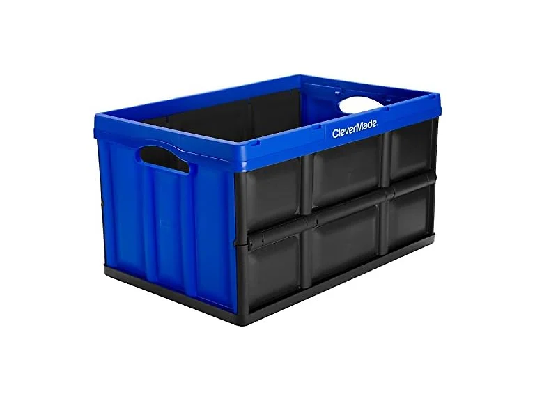 CleverMade CleverCrates 62 Liter Collapsible Bin- Royal Bl