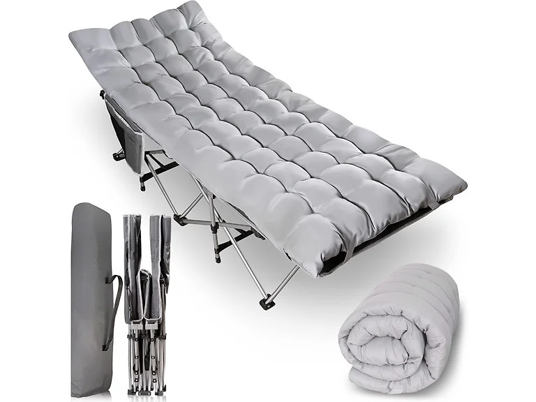 Outdoor Camping Travel Cot and Cot Pad