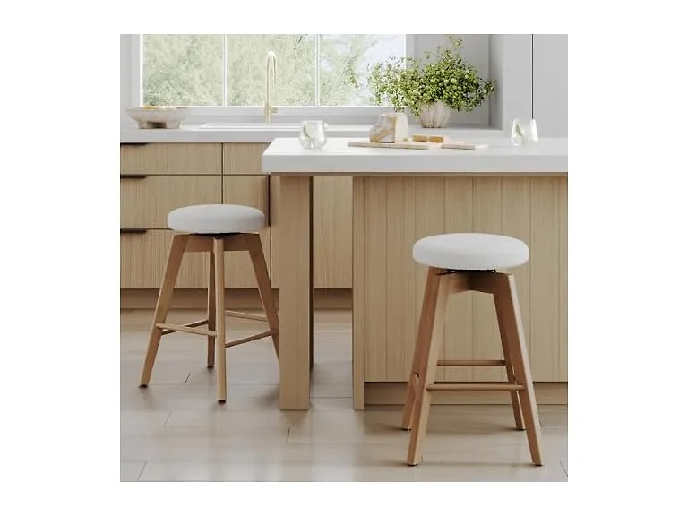 Nathan James Amalia Stool, White Oak