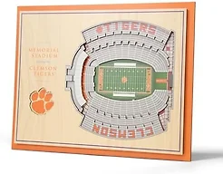 YouTheFan NCAA Clemson Tigers 5 Layer StadiumView Wall Art