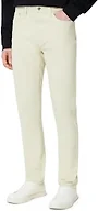Amazon Essentials Men's Slim Fit Garment Dyed Five Pocket Pants, Ivory, 33W x 34L