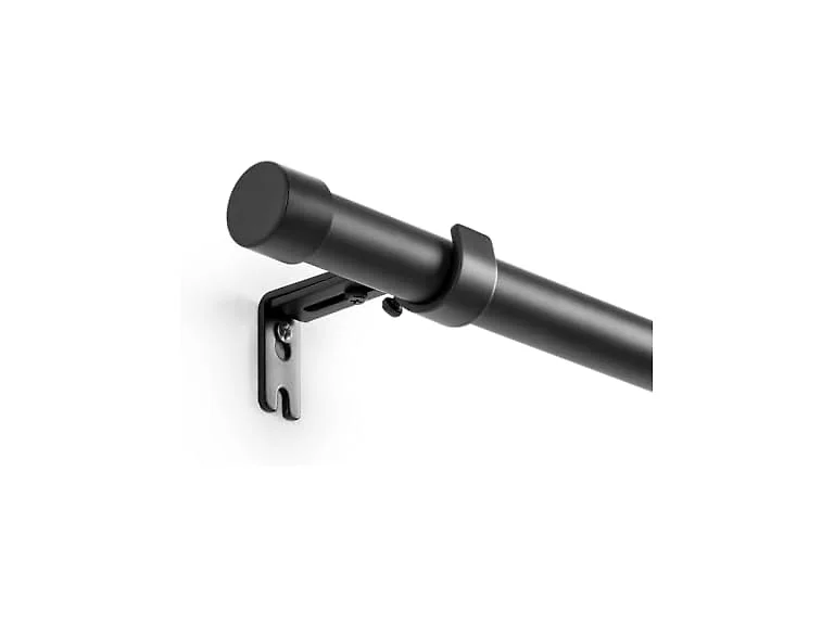 WAZLEX Black Adjustable Curtain Rod 16-48 Inch