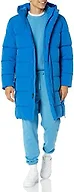 Amazon Essentials Men's Hooded Long Puffer Coat, Bright Blue, X-Small