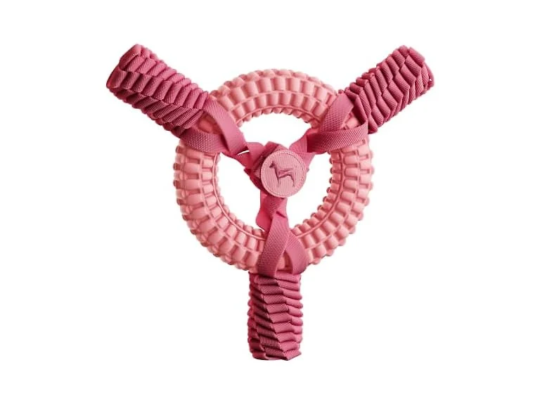NOAH & PAW Luxury Dog Toy, TPU- Boat Wheel, Pink