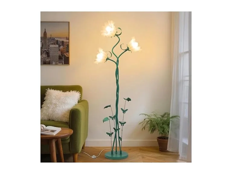 TOBUSA  Floor Lamp with 3 Bulbs for Living Room