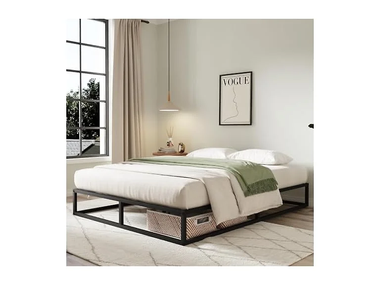 Novilla Queen Metal Bed Frame Black