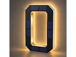 Infinite Basics Solar LED House Number Sign – 6.7" - 0