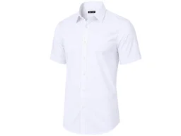 James Tailor LC-JMMS-250-WH-S Small Mens S/S Stretch Dress S