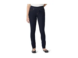 Amazon Essentials Women's Stretch Denim Mid-Rise Pull-On Skinny Jegging, Rinse, 4 Short