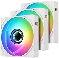 Thermaltake CT120 EX Infinity ARGB Sync 3 Pack; Infinity Mirror Hub; 120mm x 28mm; PWM 500~2000 RPM; MagForce 2.0; Airflow 68.20 CFM; 5V 3-Pin Motherboard Sync; 3-Pack; Snow; CL-F243-PL12SW-A