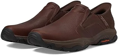 Skechers Men's Craster-Lanigan Hands Free Slip-in Men's Casual, Red Brown Pebble, 14 Medium, US