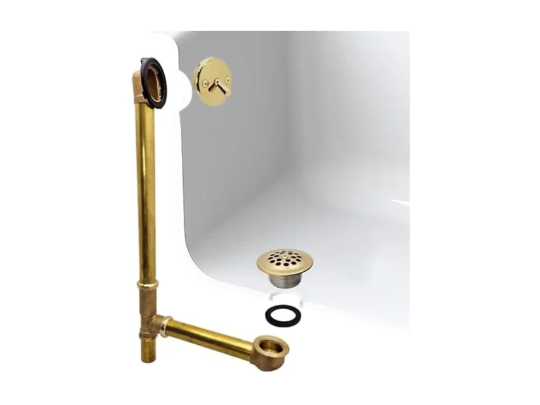 Westbrass 22.5in Waste Overflow Brass