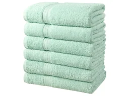 Simply Lofty 6 Pack 100% Cotton Bath Towel Set - 24 x 46"