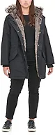 Levi's Women's Faux Fur Lined Hooded Parka Jacket (Standard and Plus Size), Black, 1X