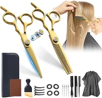21Pcs 440C Hair Cutting Scissors Kit, Hair Scissors & Thinning Scissors Set