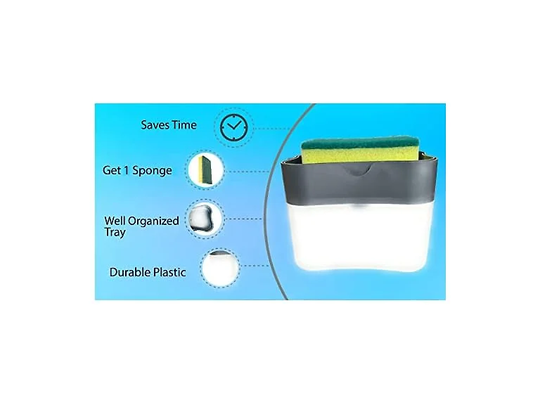 GMART Soap Pump and Sponge Caddy Holds 13 Oz