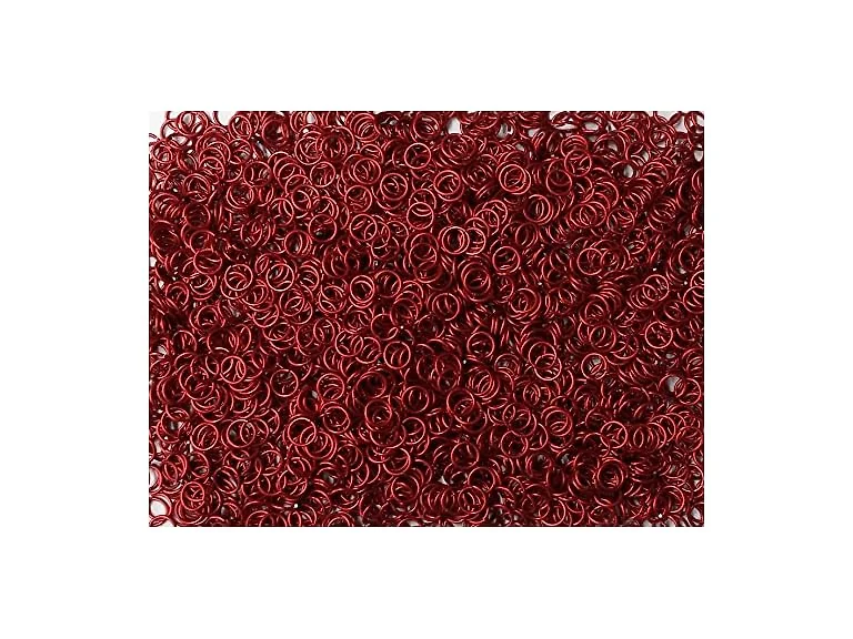 1/2 Pound Red Anodized Aluminum Jump Rings