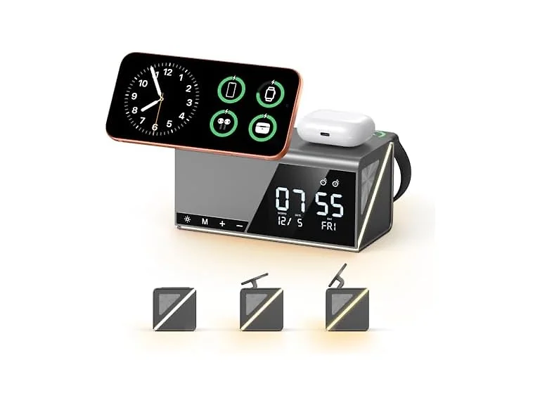 4URPC 6-in-1 Alarm Clock and Charging
