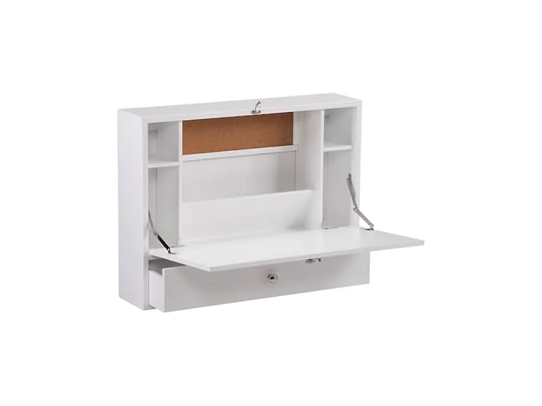 Wall Mount Folding Floating Desk in White