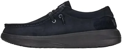 Hey Dude Mens Shoes, Wally Comf Suede, Black, 40