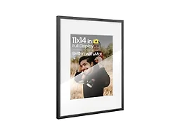 Heimlove Metal 11x14 Picture Frame with Mat to 8x10 Black
