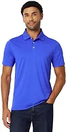 Amazon Essentials Men's Moisture Wicking Golf Polo Shirt, Short Sleeve, Slim-Fit, Quick-Dry, Blue Small