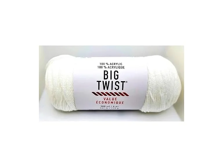 Big Twist Value Acrylic Yarn - White