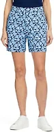 Izod Women's Golf Shorts Performance Stretch, Medieval Blue Floral, 16