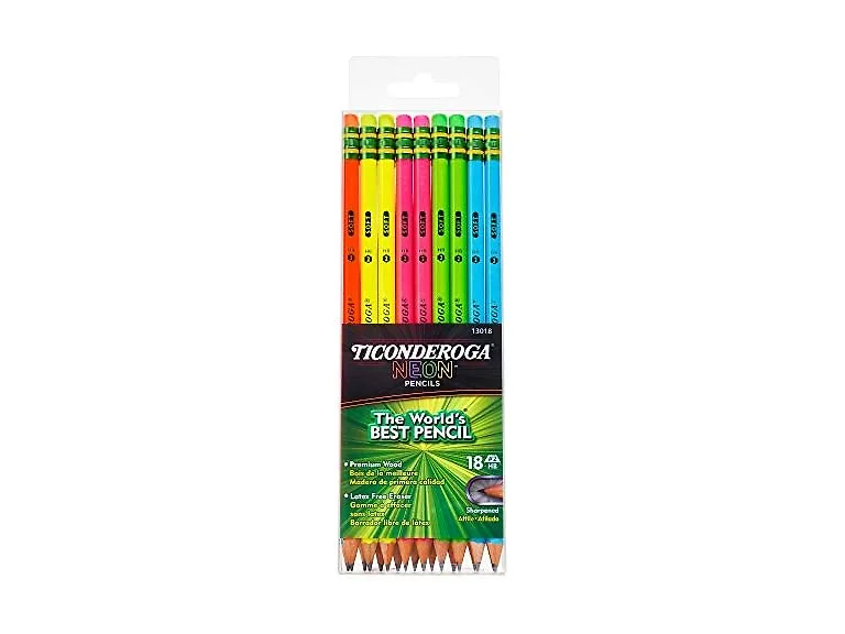 Ticonderoga Neon Pencils, Pack of 6