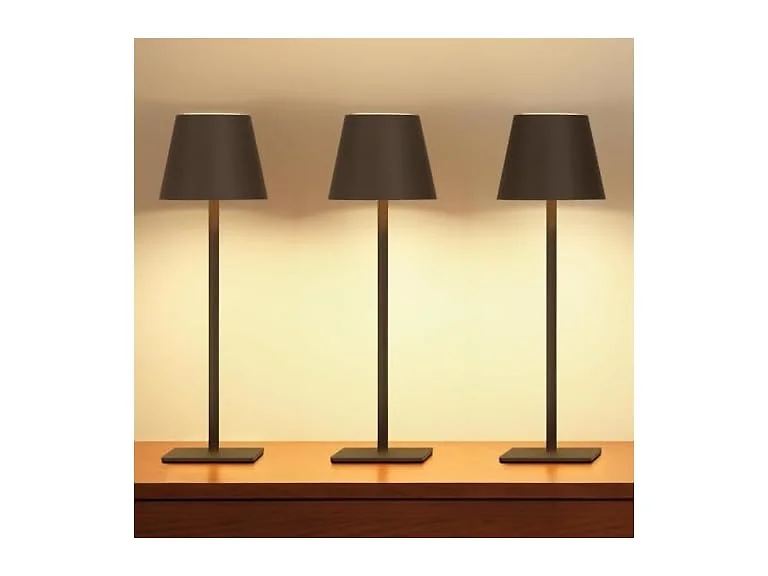 3 Pack Cordless Table Lamp, Battery