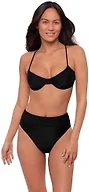 Sports Illustrated Women's X-Back Underwire Bikini Top, Black, XX Large
