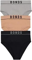Bonds Women’s High-Waist Bikini Underwear – Seamless Ribbed Stretch, High-Leg, Everyday Comfort