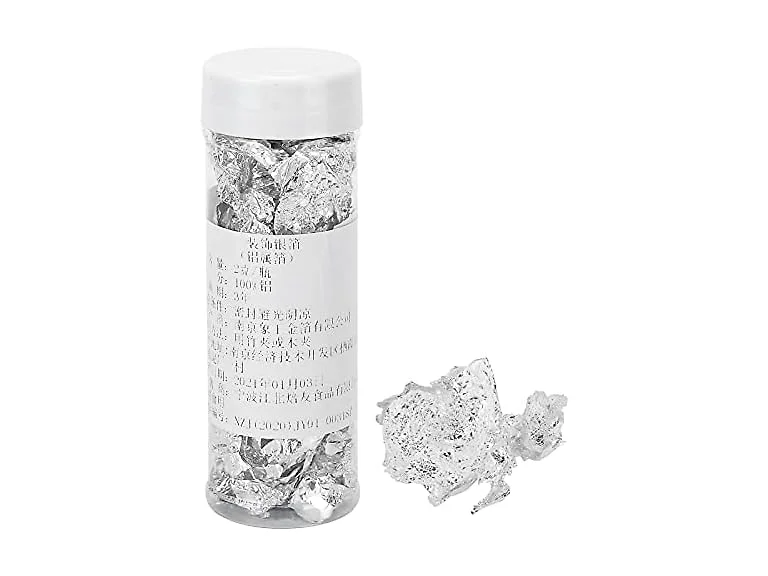 Tissting Silver Leaf Flakes, 2g Metallic Flakes