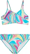 Kanu Surf Girls Coral Reef Beach Sport Wrap Around Bikini 2-piece Two Swimsuit, Waverly Multi, 16 US