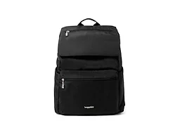 Baggallini Flap Laptop Backpack - 15"x11" Lightweight Work Travel Bag w/Luggage Sleeve & RFID