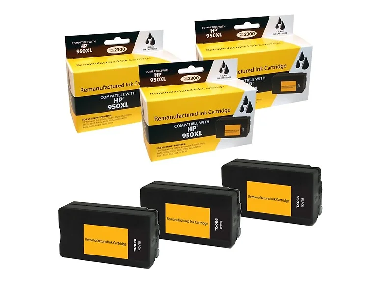 Compatible HP 950XL Ink Cartridge Combo Pack (3 Black)