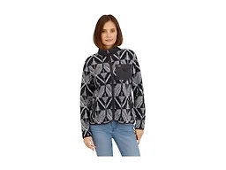 Billabong Ladies Sherpa Bonded Tie Dye Polar Fleece Jacket, Faded Black, M