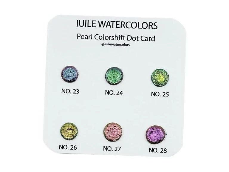 IUILE Handmade Watercolor Pearl Dot Card