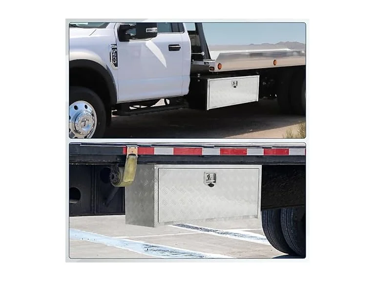 MOVECOM Aluminum Underbody Tool Box  30 x 18 x 18 in, Silver